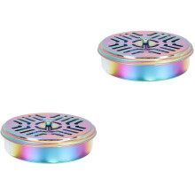 2Pièces Boîte Métal Multi Usage Couvercle Creux Brûleur Encens