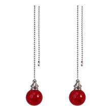 2Pièces À Rouge En Cristal, Pour Ventilateur Lampe