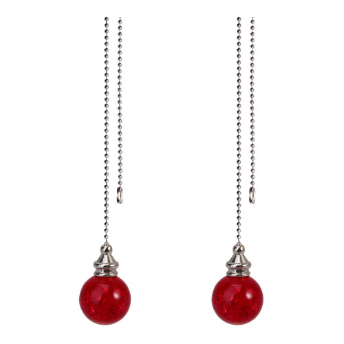 2Pièces À Rouge En Cristal, Pour Ventilateur Lampe