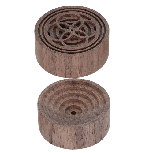 2Stk Holzöl Diffuser Rund Walnuss Aroma Diffusor Für - Und Büro