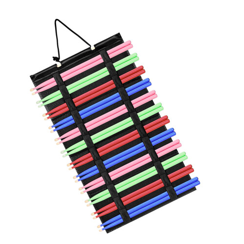 Portable Drumstick Storage Bag Foldable Felt Hanging Holder For Percussion Stick