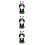 3Pièces Support Lunettes Décor Résine Panda Original 1