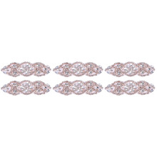 6Pièces Ceinturon Femme Or Rose Cristal Scintillant