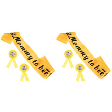 2Ensembles Bandes Jaunes Maternité Corsages Parents Baby Shower