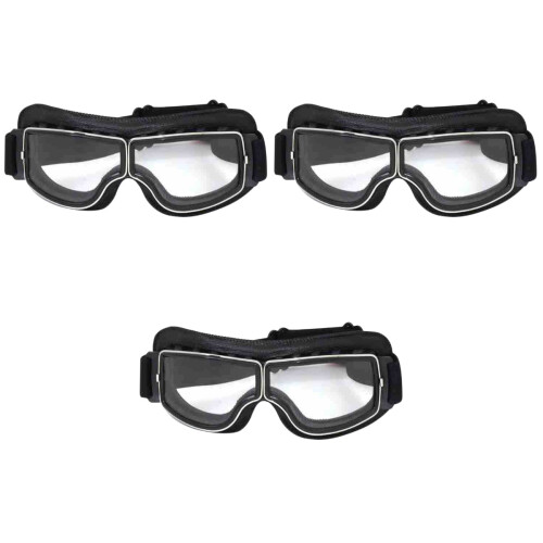 3Pièces Lunettes Cyclisme Extérieur Noir Adhérent Antibuée