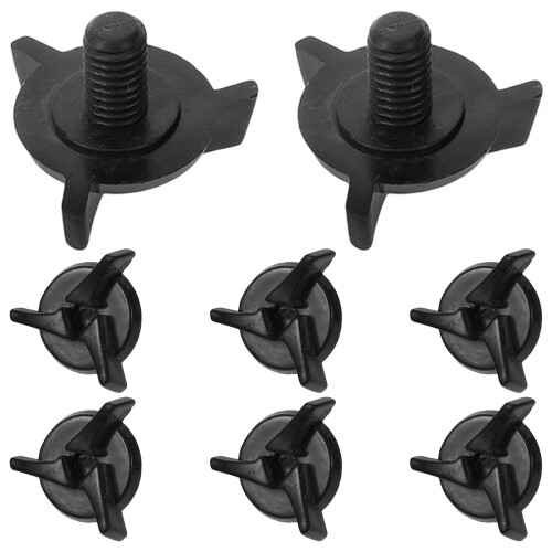 8Pièces Vis Plastique Noires Casque , Remplacement Visier Précis