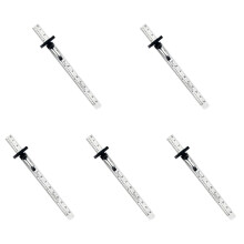 5Pièces Règle De Poche Métal Durable Pour Mesures Précises