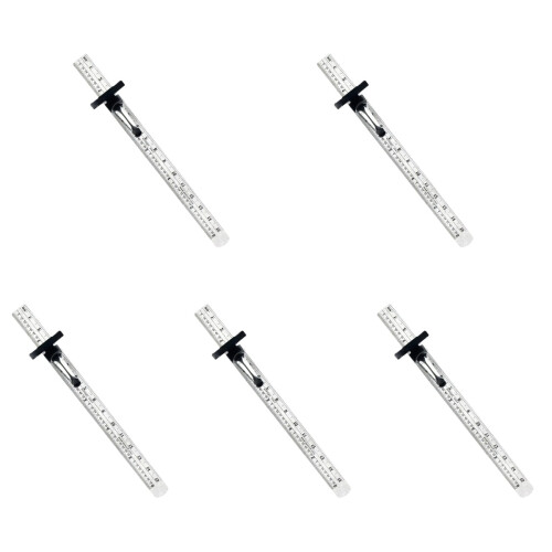 5Pièces Règle De Poche Métal Durable Pour Mesures Précises