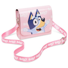 Girls Handbag Cute Crossbody Shoulder Bag for Kids Adjustable Strap Shopping Purse Travel Fashion, Girls Gifts (2D Bluey, 18x16x7cm)