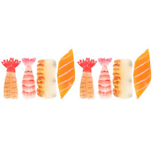 8Pièces Décorations Sushi Imitées Variés