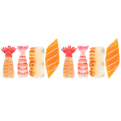 8Pièces Décorations Sushi Imitées Variés