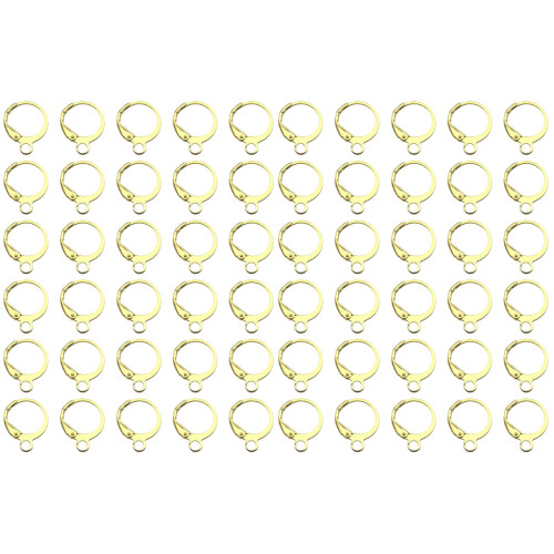 200Pièces Boucles D'oreilles Levier Rond Accessoires