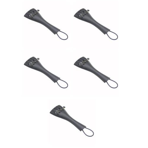 5Stk Violin Tailpiece Mit Feinstimmer Aus Robustem Aluminium Schwarz