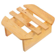 1Bunter Holztritt Für Fußbad Soziales Sitzhocker Robust Und Belastbar
