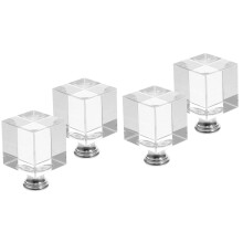 4Pièces Têtes Lampes Transparentes Cube Style Raffiné Accessoires