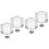 4Pièces Têtes Lampes Transparentes Cube Style Raffiné Accessoires 1