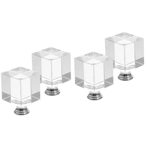 4Pièces Têtes Lampes Transparentes Cube Style Raffiné Accessoires
