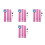 4Ensembles Croissance Enfants Sticker Mural Animaux Rose 1