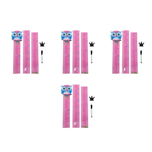 4Ensembles Croissance Enfants Sticker Mural Animaux Rose