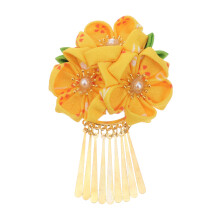 2Pièces Pinces Fleurs Tissu Accessoires Kimono Femme
