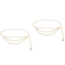 2Pièces Chaînes De Taille Dorées Pour Look