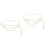 2Pièces Chaînes De Taille Dorées Pour Look 1