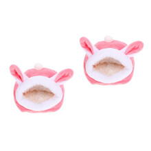 2Pièces Chaude Rose En Peluche Pour Hamster Petits Animaux