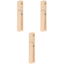 3Pièces Support Mural En Bois Khaki Pour Serviettes Style Campagne