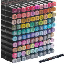 Professionelle Alkoholmarker Zweiköpfig Permanent DIY 100 Farben — alkohol marker 100 farben, doppelseitige alkohol marker