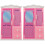 2Pièces Mini Armoire Rose Accessoire Jouet Enfant 1