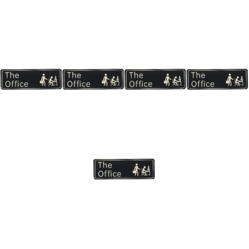 5Pièces Signes Autocollants Noir Pour Porte