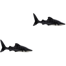 2Pièces Jouets Figurines Requin Noir Jeu Éducatif Enfant