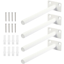 4Ensembles Supports Blancs Pour Étagères Flottantes Durable