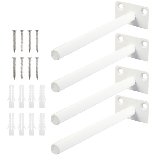 4Ensembles Supports Blancs Pour Étagères Flottantes Durable