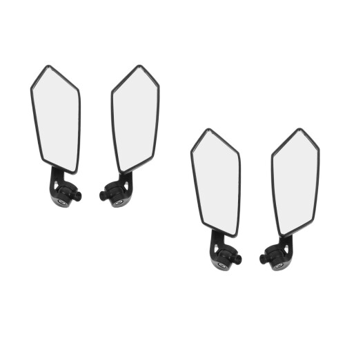 4Pièces Rétroviseurs Scooter Noir Pliable Pour Facile
