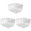 3Pièces Écran Gouttière Acier Inox Durable Usage Argenté 1