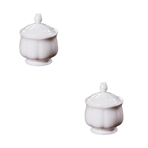 2Pièces Conteneur En Céramique Pour Sucre Condiments