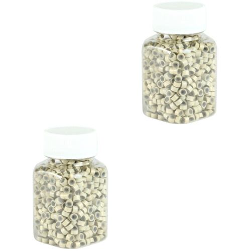 1000Pièces Perles Tressage Beige Silicone Pour Dreadlock