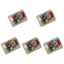 5Pièces Mini Planche Éducative Bois Assortie Décor Maison