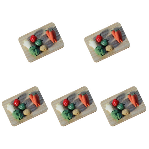 5Pièces Mini Planche Éducative Bois Assortie Décor Maison