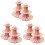 6Pièces Plateau Gâteaux Jetable 3 Étages Rose Pour Buffet 1