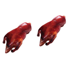 2Pièces Coussin Canard Rôti Rouge En Peluche Doux Décoration