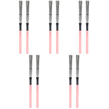 10Pièces Brosse Tambour Jazz Fil Acier Manche Bois Rose Performant
