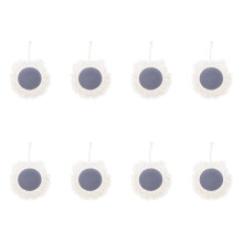 8Pièces Miroir Mural Beige Matériau Écologique Décor Maison