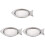 3Pièces Plat Poisson Inoxydable Design Réaliste Usage 1