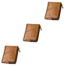 3Pièces Pochette Kaki Pour Cartes, Monnaie Et Documents