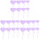 120Pièces Pics Gâteaux Coeur Violet Usage Décoration 1