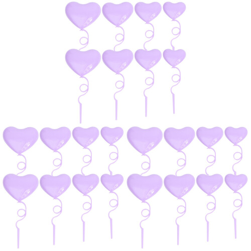 120Pièces Pics Gâteaux Coeur Violet Usage Décoration