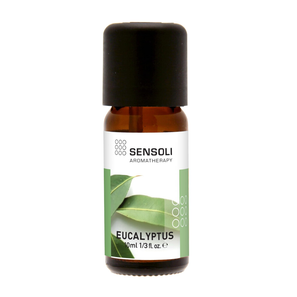 Sensoli Eucalyptus Essential Oil 10Ml Â 100% Pure Eucalyptus Globulus, Amber Glass Dropper Bottle Â Aromatherapy Essential Oil For Diffusers