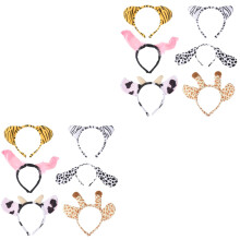 12Pièces Bandeaux Rigolos Animaux Pour Enfants Colorés Et